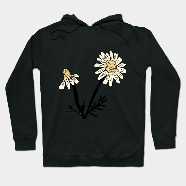 Chamomile Flowers Hoodie by bloomingviolets